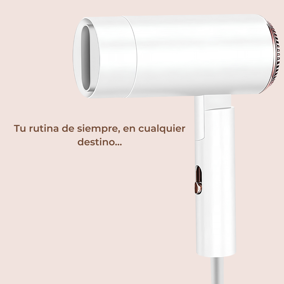 Secador de pelo iónico plegable de 1500 W para viaje